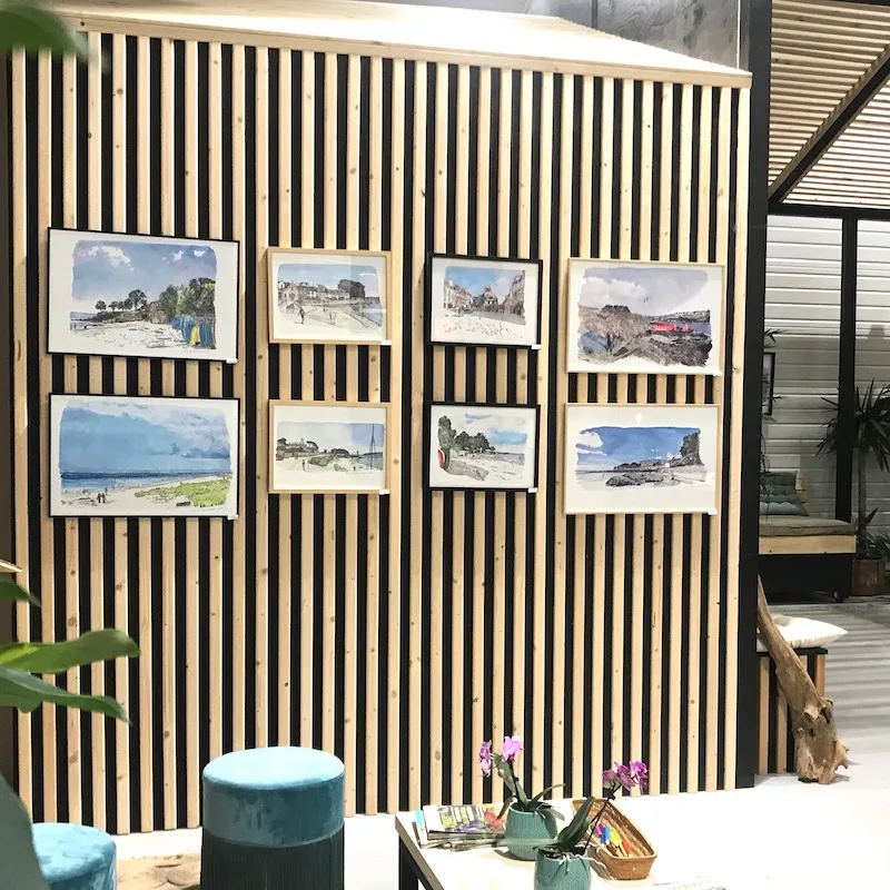 Illustration aquarelle paysage les barques de Beg Meil – Image 4