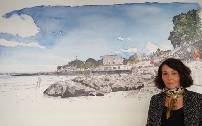 Anne-Sophie Cottrais expose à la mairie de Fouesnant